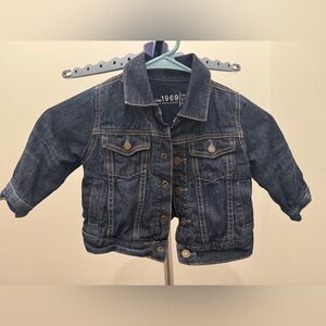 GAP BABY 1969 12-18 MONTHS NAVY DENIM JEAN JACKET LINED